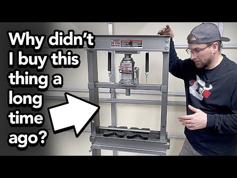 Harbor Freight 20 Ton Shop Press Unboxing, Assembly, and Use - Is it Any Good? - Central Machinery