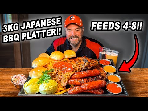 98% of People Can't Finish This 3kg Midtown "Dinosaur" BBQ Platter Challenge in Tokyo, Japan!!