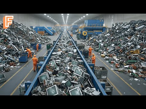 How Millions of Pounds of E-Waste Are Recycled Into Industrial Grade Steel Inside Mega Factory