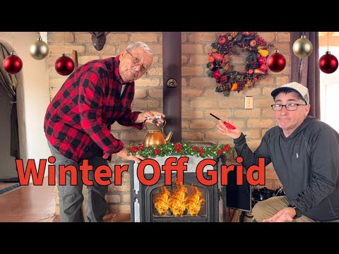 Surviving Winter Off-Grid in the Desert | Lighting Our Wood Stove & Making a Home for Christmas