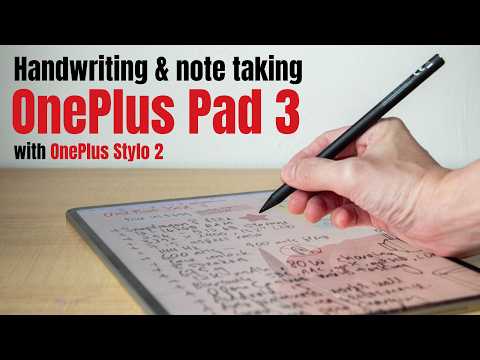 OnePlus Pad 3 note taking with Stylo 2