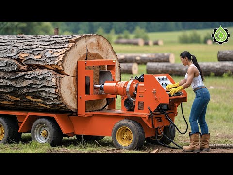 Fastest Biggest Firewood Processing Machine | Dangerous Big Chainsaw Cutting Tree machines #20