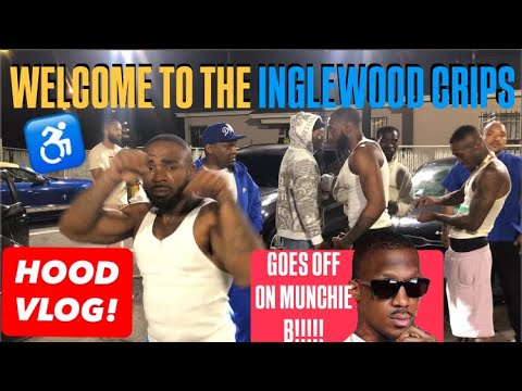 INGLEWOOD CR!PS HOOD VLOG!! GOES OFF ON MUNCHIE B!!! INGLEWOOD LEGEND CR!PS, YOGIE 5 YOGIE 5IVE