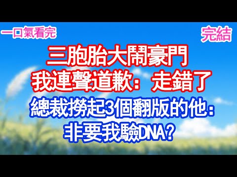 三胞胎大鬧豪門我連聲道歉：走錯了總裁撈起3個翻版的他：非要我驗DNA？#甜寵文#愛情#爽文#故事分享