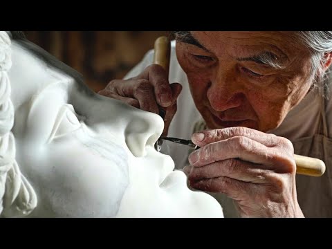 Hand-Polishing a Marble Statue to a Skin-Like Finish – Sanding, Raking Light, and Patience | ASMR