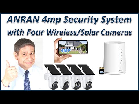 ANRAN 4-Camera 4mp Wireless / Solar Security System with NVR