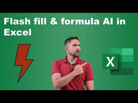Flash fill and formula AI in Excel