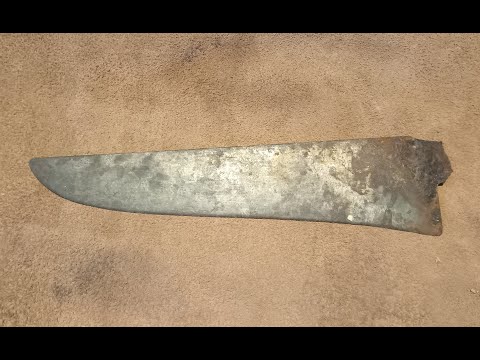 Restauracion hoja de cuchilla antigua