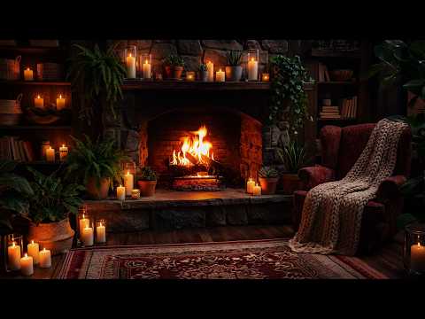 🔥 Cozy Fireplace 4K Crackling Fire Ambience with Burning Logs [No Music]