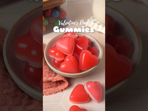 Valentine’s Day Gummy Hearts #valentinesday #vegansweets #candy  #valentinesdayrecipes