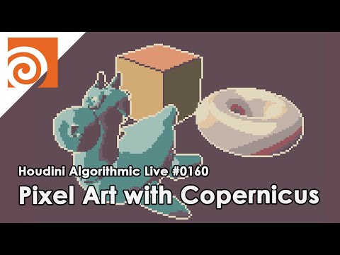 Houdini Algorithmic Live #160 - Pixel Art with Copernicus