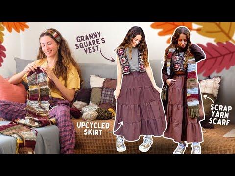 Making an Autumn Outfit🍂 but using only my fabric & yarn stash