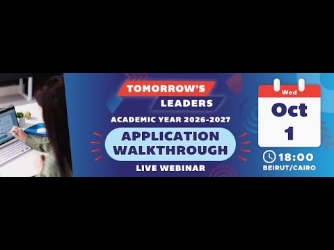 Tomorrow's Leaders Application Walk-Through Webinar 2025-2026
