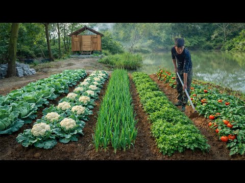 Building a Simple Garden by the Forest — A Quiet Off-Grid Life