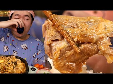 Pork Back-bone Stew [Korean mukbang eating show]