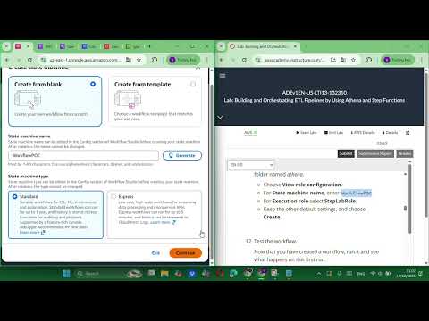 Module 12 Lab Building and Orchestrating ETL Pipelines by Using Athena and Step Functions