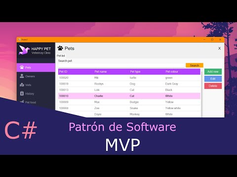 CRUD con Patrón MVP, C#, WinForms y SQL Server