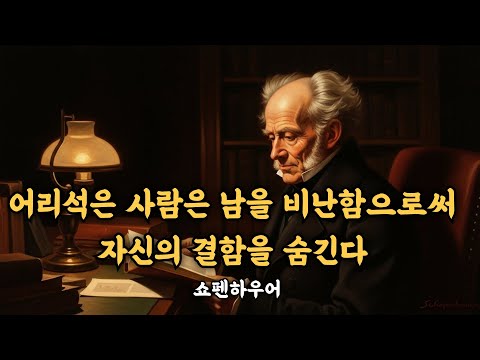 어리석은 사람은 남을 비난함으로써 자신의 결함을 숨긴다       쇼펜하우어