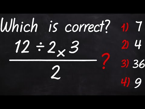12 divided by 2 times 3 all over 2 = ? | A SIMPLE Math problem MANY will get WRONG!