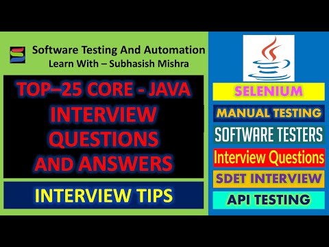 Top 25 Java Interview Questions and Answers for SDET