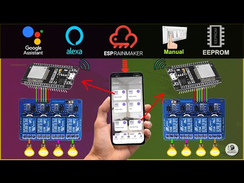 Smart Home Automation using Multiple ESP32 ESP RainMaker with Google Home Alexa - IoT Projects 2025