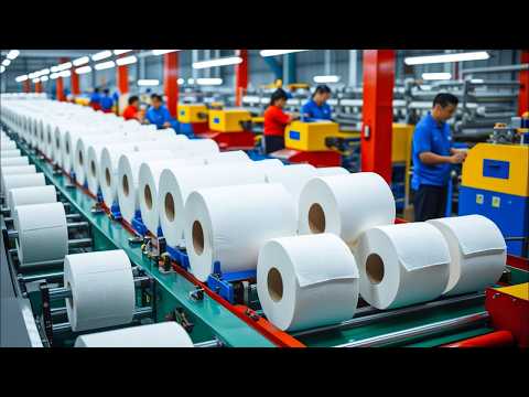 Como o PAPEL HIGIÊNICO é feito - Processo Industrial