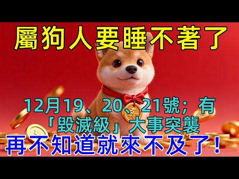 屬狗人要睡不著了！12月19、20、21號，有「毀滅級」大事突襲，再不知道就來不及了！  #生肖运势#佛陀#佛學 #佛法 #佛教 #修行 #智慧 #因果 #佛家  #佛學知識 #佛學智慧 #修心修行