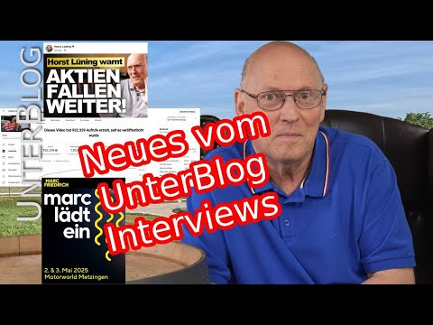 Neu im UnterBlog | 270.000 Abos | Interviews | Neues Buch im Mai
