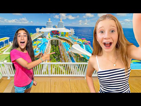 Nastya and Evelyn go on a wonderful adventure aboard a Royal Caribbean cruise ship