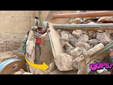 PLAYING with GIANT Rocks! ASMR Rock Quarry CRUSHING Operations - Primary Jaw Crusher in Action.