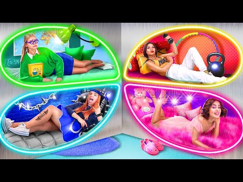 Quadruplets build a bunk bed! / Secret room for girls!