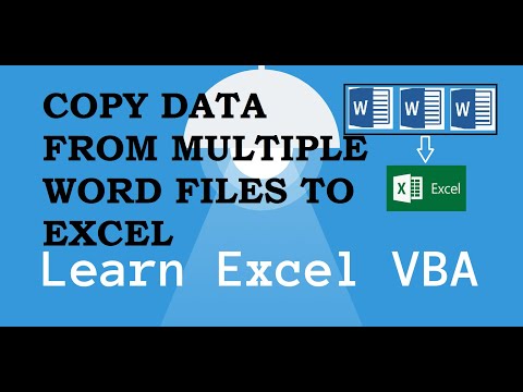 VBA Macro Code - Copy Data from Multiple Word Files to Excel