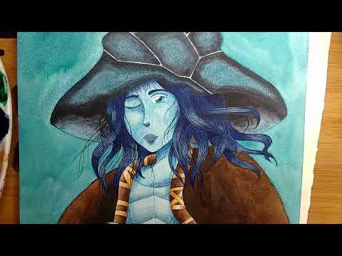 Rani from Elden Ring fanart - watercolor/ Aquarelle - part 9 (DE/EN)
