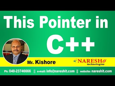 This Pointer in C++ | C ++ Tutorial | Mr. Kishore