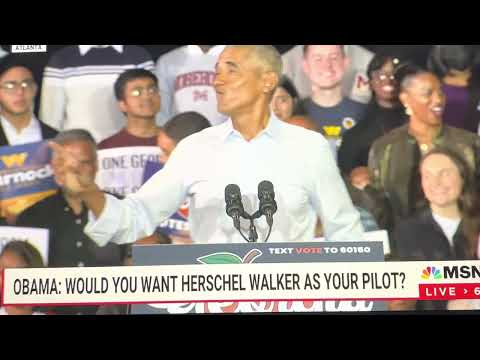 Obama stumping for the U.S. Senate Race in GA 10/29/2022