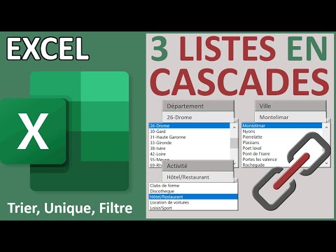 Relier trois listes déroulantes Excel très facilement