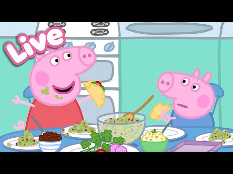 🍎 Peppa Pig Best Bites LIVE! 🐷 Peppa’s Food & Cooking Moments |  Tales Full Episodes 24/7