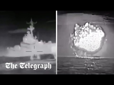 Ukraine sinks Russian warship near Crimea