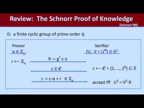 Discrete Log based Zero-Knowledge Proofs - Dan Boneh, Stanford