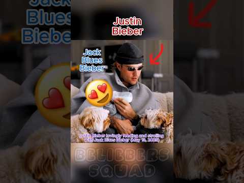 Justin Bieber lovingly feeding and strolling with Jack Blues Bieber (May 13, 2025) #justinbieber