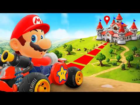I Crossed the Mario Kart World Map in a Perfectly Straight Line