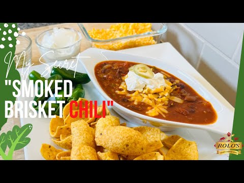 THE SECRET TO MY HEARTY "SMOKED BRISKET CHILI" - Smoked Brisket Chili Recipe | CHEF ROLO