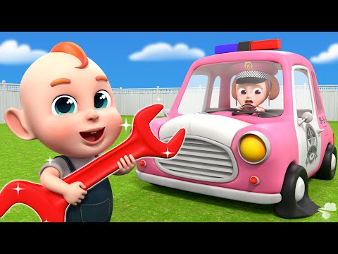 Let's Repair Fire Truck Song 🚒 Police car 🚓 Ambulance 🚑 | Car Rescue Song | Rosoo Nursery Rhymes