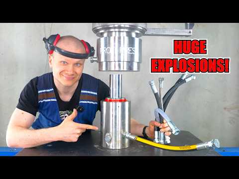 Overpressurizing Hydraulic Hoses Until They Explode!