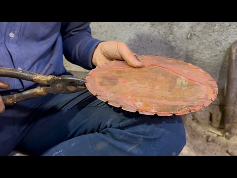 Must-See Artisan Crafting Copper Sheet to Masterpieces : coppersmithing 😍⚒️🇮🇷
