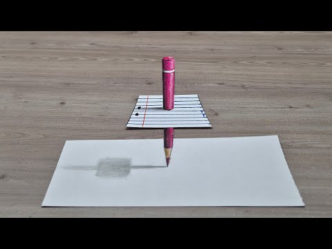 easy 3d drawing illusion on paper tutorial
