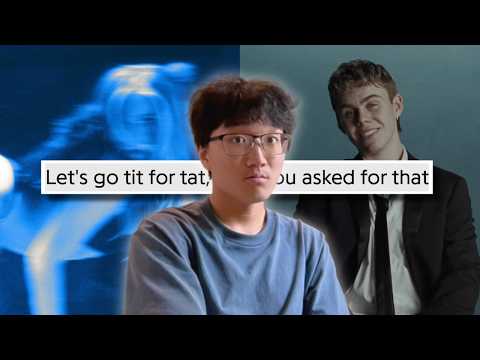 singer listens to the TATE MCRAE vs LAROI songs..