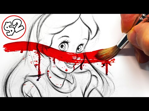 HORROR Artist vs $2 DISNEY Coloring Book ✍️