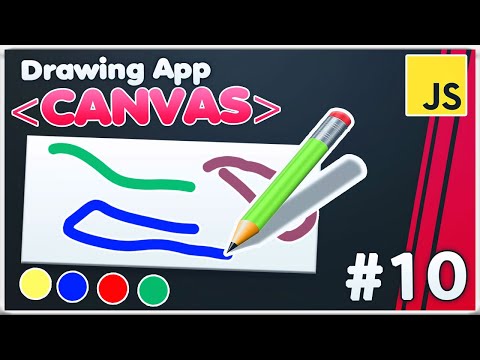 CANVAS JavaScript Drawing App 🎨 | Draw ● Undo ● Erase ● Colors | Full HTML5 Canvas App Tutorial