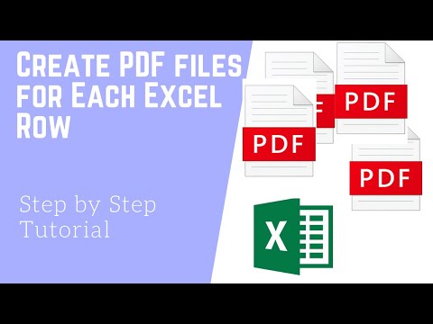 Create PDF files for each Excel Rows by using Macros
